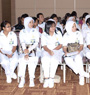 Volunteer student nurses attending the volunteer training workshop