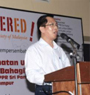 Prof. C K Liam, of UMMC, delivering a lecture on lung cancer 