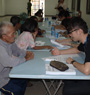 Volunteers registering the participants for the screening project