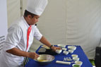 Chef Redzwa demonstrating healthy cooking