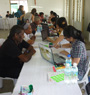 Volunteers registering participants for the screening on Registration day